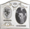 Satin Silver and Brass Plated 2 Opening Picture Frame, 25th Anniversary Design